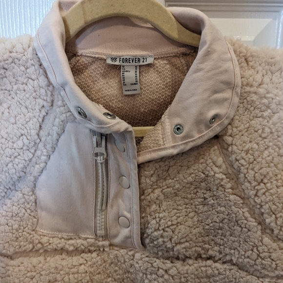 Forever 21 - cropped faux shearling pullover - cream - Picture 4 of 4